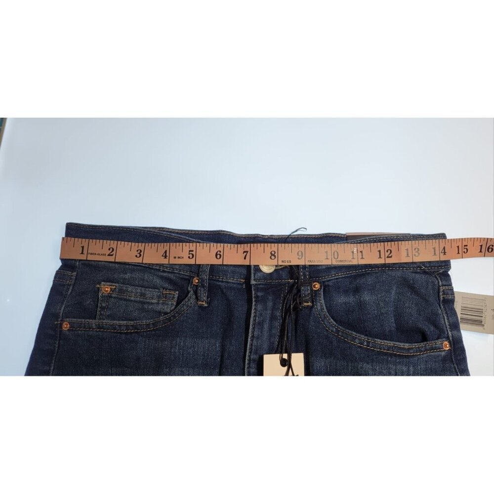 Nanette Lepore Pants Blue SZ 4 Jolie Super High Rise Taper Retro Denim LJ7727MAD - Picture 5 of 11